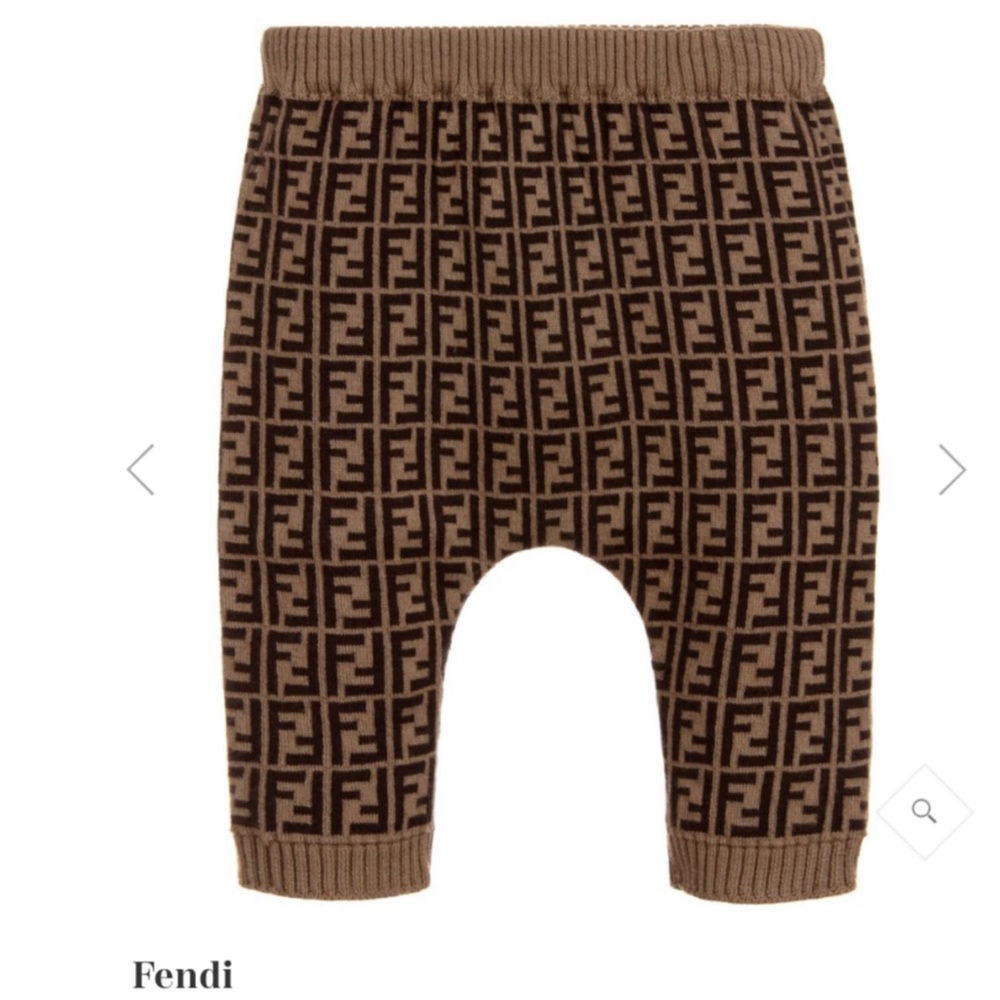 FENDI
Baby FF Fendi Cotton Knit Trousers - 3 month